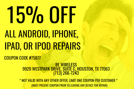 15% Off All Android, iPhone, iPads or iPod Repairs